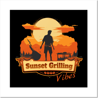 Summer grilling Grill Master BBQ Master Barbecue Posters and Art